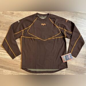 Scent-Lok BaseSlayers Midweight Mock Tee in bison brown Sz 2XL NWT